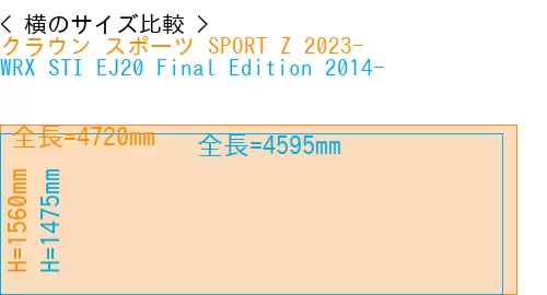 #クラウン スポーツ SPORT Z 2023- + WRX STI EJ20 Final Edition 2014-